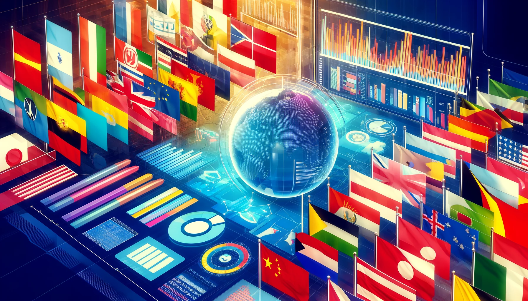 Gambar bendera dan grafik